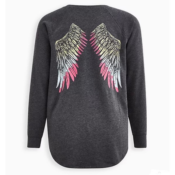 TORRID Fleece Tunic “Soar Free” Tunic Sweatshirt, size 2X, GUC, BEAUTIFUL - Picture 2 of 16